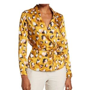FRNCH Cassia Blouse Size XS yellow